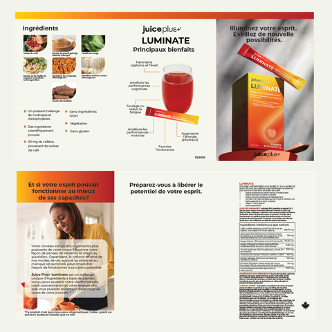 Juice Plus+ Luminate Sample Cards