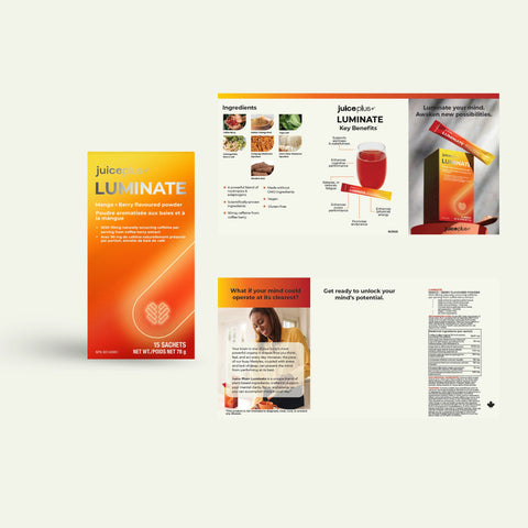 Juice Plus+ Luminate Sample Cards & Box